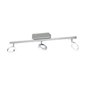 EGLO 96181 | Cardillio_1 Eglo zidna, stropne svjetiljke svjetiljka elementi koji se mogu okretati 3x LED 1200lm + 2x LED 720lm 3000K aluminij, krom, saten bijelo