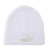PUMA Essentials Elevated Heather Mid Crown Beanie, Accessories, White Glow/Heather, OSFA