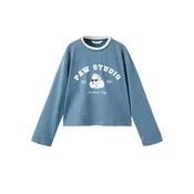 MANGO KIDS Majica STUDIO dimno modra/svetlo modra/rdeča/bela