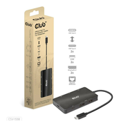 Club3D USB Gen2 Type-C z dvojnim DisplayPortom 4k60Hz 7-v-1 prenosna dock postaja