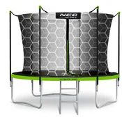 Neo-Sport Vrtni trampolin 6ft/183cm z notranjo mrežo in lestvijo