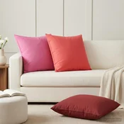 vidaXL Blazina 2 kos HEERLEN Vinorodna rdeča 80 x 80 cm Poliester