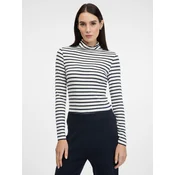 Navy Blue Womens Striped Long Sleeve T-Shirt ORSAY - Womens