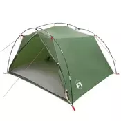 vidaXL Tunelski šotor Zelena 4 osebe 185T poliester s PU premazom
