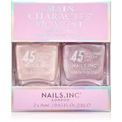 Nails Inc. 45 Second Speedy Gloss lak za nohte DUO paket odtenek Main Character Moment 2x14 ml