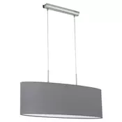 Eglo Pasteri visilica/2, e27, d-750, nikl/mat, tekstil siva