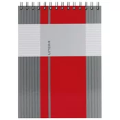 Blok kolegij A4 crte 80L spirala gore mat+lak Linear Marker 4-64