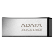 ADATA Flash disk 128 GB UR350, USB 3.2 Dash Drive, kovinsko črn