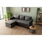 ATELIER DEL SOFA Ugaona sofa-krevet Kado Dark Grey