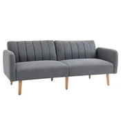 Homestar Sofa postelja za 2 osebi 173x75x73 cm siva