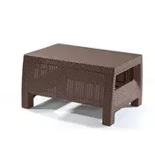KETER CORFU Stol za Vrt s Impregnacijom - Smedi Plasticni Set 77x57x42 cm