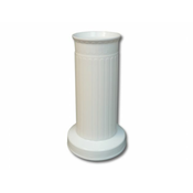 Vaza za pokopališča SLOUP iz težke plastike bela d12x22cm