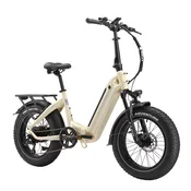 TTGO Zložljivo električno kolo TTGO F6 Boost 250W 48V 18Ah, doseg 120 km, 20” debele pnevmatike, belo, (5000234146)