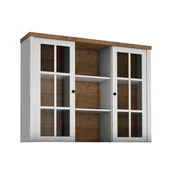 Vitrina Parma A134 Lefkas hrast, Anderson bor, S vratima, 111x130x35cm