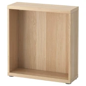BESTA Okvir, belo b. im. hrastovine, 60x20x64 cm