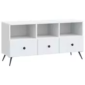 vidaXL TV omarica s predalom Bela 102 x 34,5 x 50 cm Inženirski les