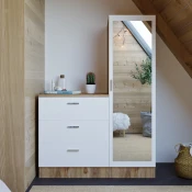 Hanah Home Komoda 60?x72x47cm Bež-Bela