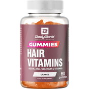 BodyWorld Hair Vitamins Gummies 60 gumijastih bonbonov, oranžna