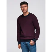 Ombre Knitted monochrome mens viscose cardigan - navy blue
