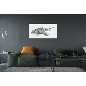 tulup.si Slika na akrilnem steklu Risanje samorog 125x50 cm 4 obešalnika