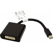 VALUE Value Mini-DisplayPort / DVI adapterski kabel mini DisplayPort  vtič\, DVI-D 24+1-polna vtičnica 0.15 m črna 12.99.3128  DisplayPort kabel, (20418417)