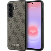 Guess PU 4G Metal Classic Logo zadnji pokrov za Samsung Galaxy A37 rjavi