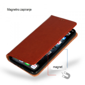 Special usnjena preklopna torbica za Samsung Galaxy A54 - rjava