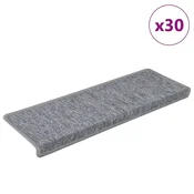 vidaXL vidaXL Podloge za stopnice 30 kosov 65x21x4 cm bela in siva, (21826943)
