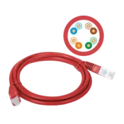 Patch kabel U/UTP kat 5e PVC 2,0 m rdeč ALANTEC