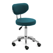 Tabure z naslonom za hrbet - 46 - 60 cm - 150 kg - turkizna