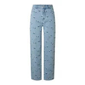 PIECES Kavbojke PCFlora moder denim/smaragd/roza/bela