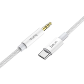 Hoco AUX kabel 3,5 mm na USB C Hoco 1 m UPA19 srebrni
