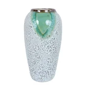 Homestar Keramična vaza TITAN STONE H32cm zelena bela tekstura