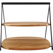 Cosy & Trendy Dvonadstropni etažer iz akacije, 40 mm, dolžina: 300 mm, širina: 280 mm