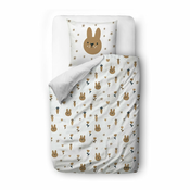 Djecja posteljina za krevet za jednu osobu od pamucnog satena 140x200 cm Sweet Bunnies – Butter Kings