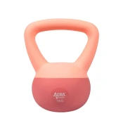ACRAsport Soft PVC Kettlebell 1 kg, roza