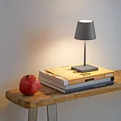 Sigor Nuindie mini namizna svetilka LED za polnjenje, USB, grafitna, IP54, z - Dnevna soba/jedilnica - Sodobni - grafitno siva - Aluminij