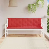 Vidaxl Blazina za vrtno klop 2 kosa rdeča 180x50x7cm oxford tkanina