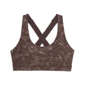 PUMA CLOUDSPUN Printed Sports Bra Women, Fitness, Chocolate Brown, XL