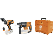 Fein Akumulatorski komplet Combo Top-Deal akumulatorski vrtalnik ASCM18QM + akumulatorski vrtalni kladivo ABH18 Fein Akku Combo Set Top Deal 71902261000 univerzalna komplet orodja v kovčku 2-deln, (20448550)