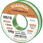 Stannol Stannol HS10 2510 spajkalna žica\, neosvinčena tuljava Sn95\,5Ag3\,8Cu0\,7 ROM1 100 g 1.5 mm, (20428467)