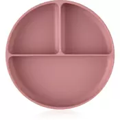 Petite&Mars Take&Match 6m+ deljeni krožnik okrogla Dusty Rose 1 kos