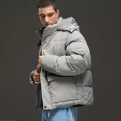 Cropp - Prešita jakna s kapuco - light grey