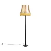 Retro stoječa svetilka črna z zlatim odtenkom babice 45 cm - Simplo