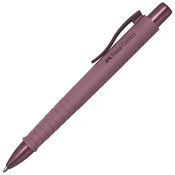 Kemični svinčnik, 0,7 mm, potisni mehanizem, bordo telo svinčnika, FABER-CASTELL Poly Ball Urban, moder