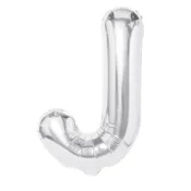 Folijski balon črka J srebrn 40 cm
