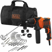 Black+Decker Udarni vrtalnik 710W, hitri vpenjalni vijak 13 mm (BEH710SA40-QS)