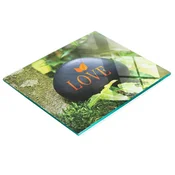 shumee Kuhinjska večnamenska dekorativna tabla iz kaljenega stekla Love 60x52 cm