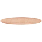 Vidaxl Okrogla mizna plošča O60x1,5 cm neobdelana trdna hrastovina