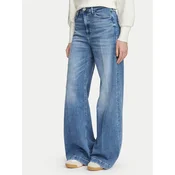 Guess Jeans hlače W6YA1C D1337 Modra Wide Leg